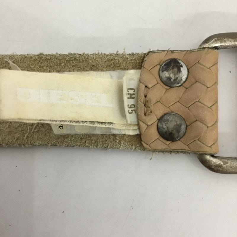 ディーゼル DIESEL ベルト・バックル ベルト レザー メッシュ 無地 ベージュ / ベージュ / メンズ USED 古着 中古 10124249