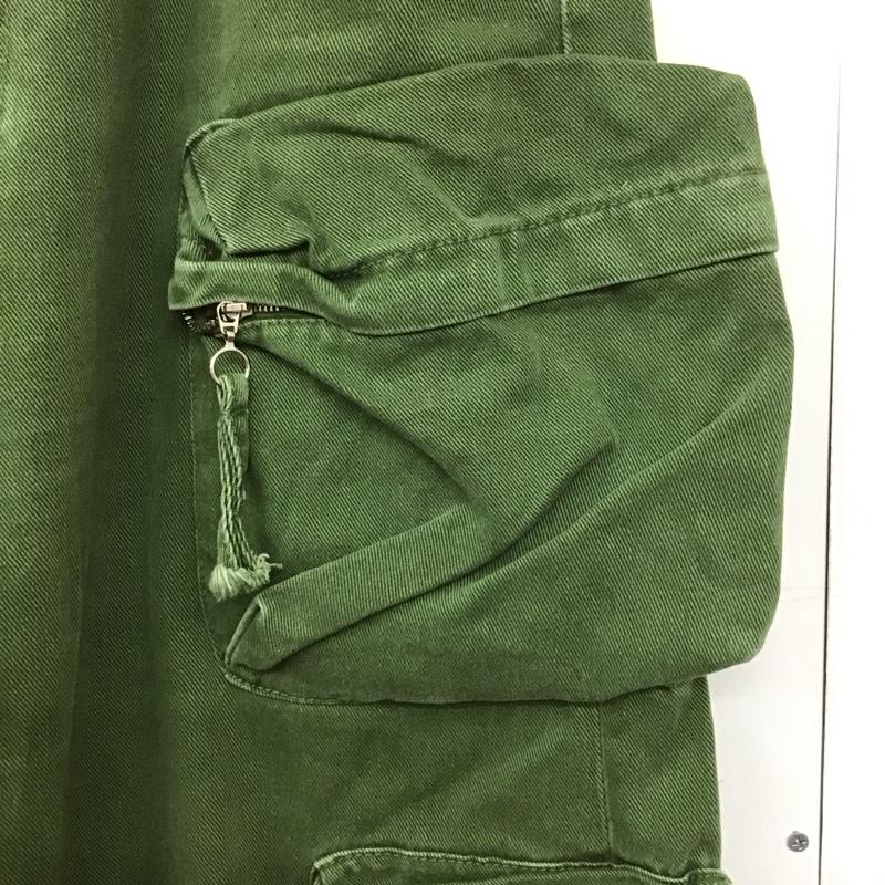 ザラ ZARA パンツ ワークパンツ、ペインターパンツ ワークパンツ ワイドパンツ カジュアルパンツ 無地 カーキ / カーキ / メンズ USED 古着 中古 10127146
