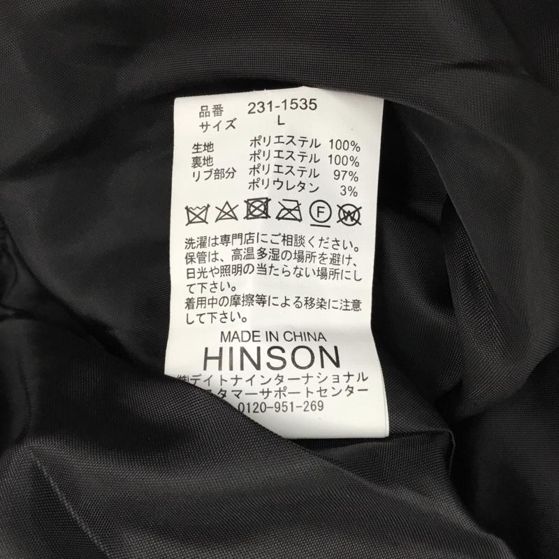 ヒンソン HINSON ベスト ベスト ジップアップベスト ナイロンベスト ノースリーブカットソー L 無地 黒 / ブラック / メンズ USED 古着 中古 10121586