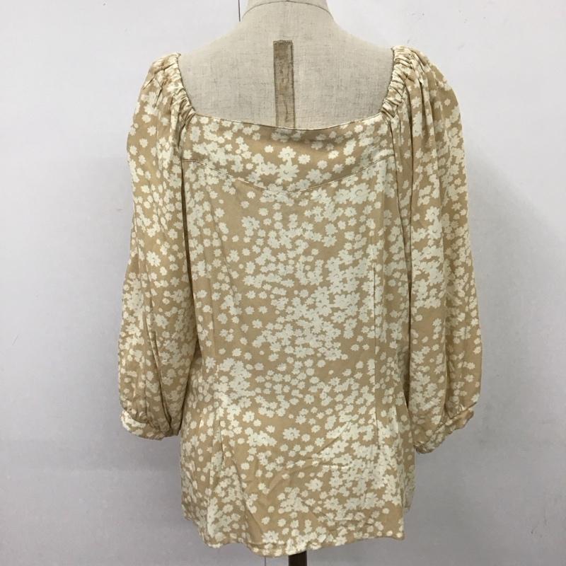 マウジー MOUSSY シャツ、ブラウス 半袖 010cse30-1590 2WAYFLOWERPRINTTOP 前開きシャツ FREE プリント ベージュ / ベージュ / レディース USED 古着 中古 10116422