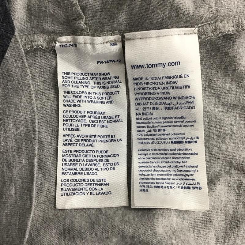トミーヒルフィガー TOMMY HILFIGER Tシャツ 半袖 クルーネック L 総柄 灰 / グレー / メンズ USED 古着 中古 10123301