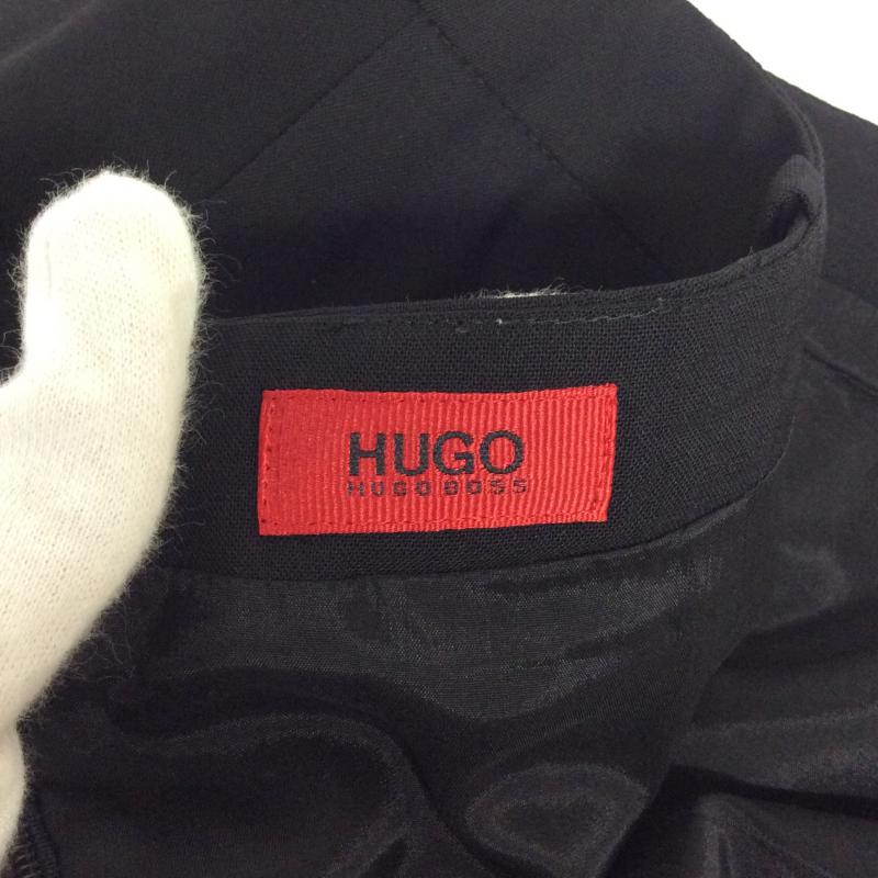 ヒューゴボス HUGO BOSS スカート ひざ丈スカート 6 無地 黒 / ブラック /  レディース USED 古着 中古 10004235