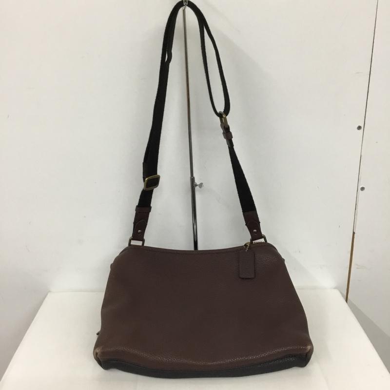 コーチ COACH ショルダーバッグ ショルダーバッグ F1420 71563 2トーン レザー ロゴ、文字 黒 / ブラック / X 茶 / ブラウン / レディース USED 古着 中古 10128310