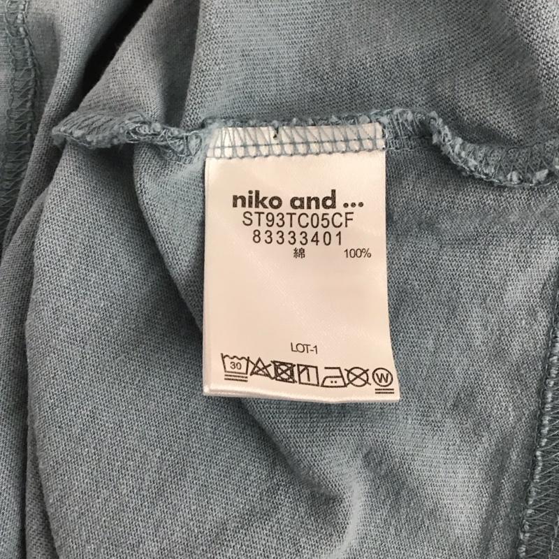 ニコアンド niko and... カットソー 七分袖 83333401 袖ギャザー M 無地 水色 / ライトブルー / レディース USED 古着 中古 10129155