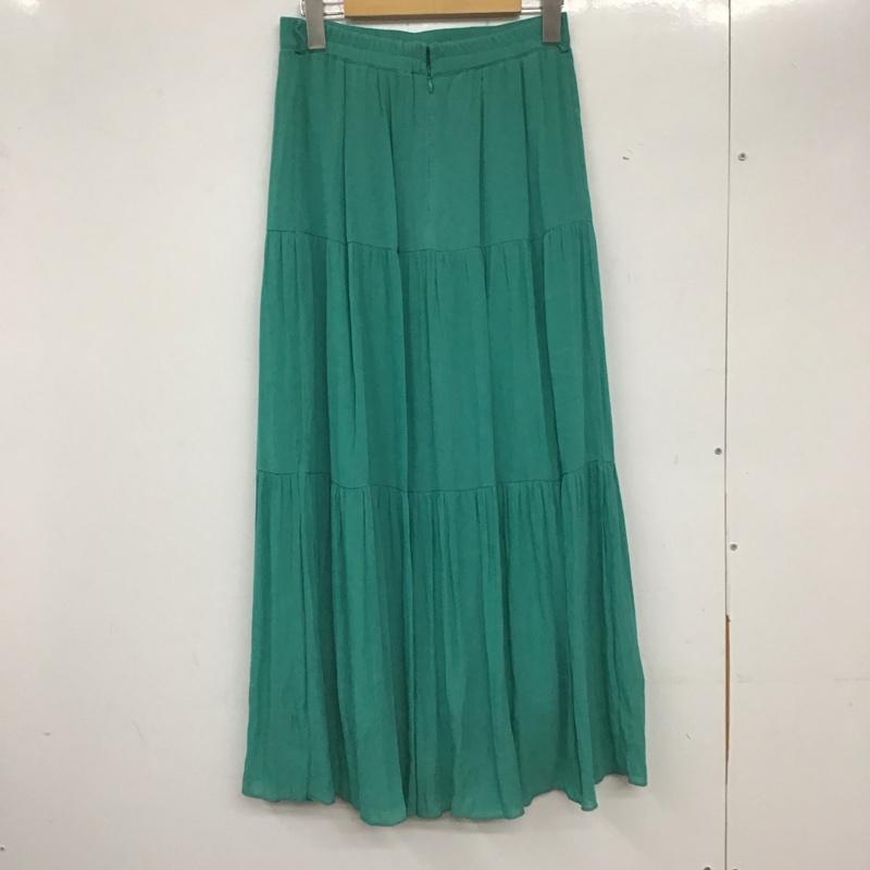 ニコアンド niko and... スカート ロングスカート L 無地 緑 / グリーン / レディース USED 古着 中古 10139364