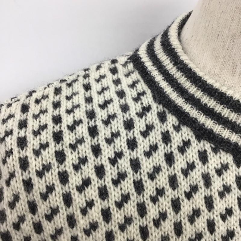エルエルビーン L.L.Bean ニット、セーター 長袖 S 白 / ホワイト / X 灰 / グレー / メンズ USED 古着 中古 10111728