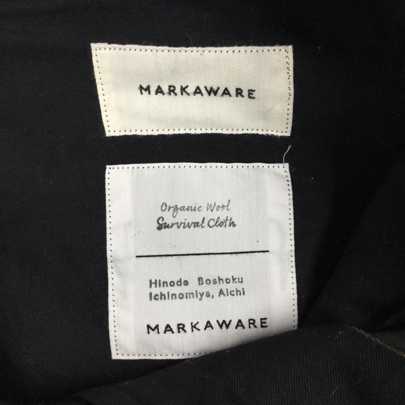 マーカウェア markaware パンツ スラックス スラックスパンツ ワイドパンツ カジュアルパンツ センタータックパンツ 2 無地 茶 / ブラウン / メンズ USED 古着 中古 10118651