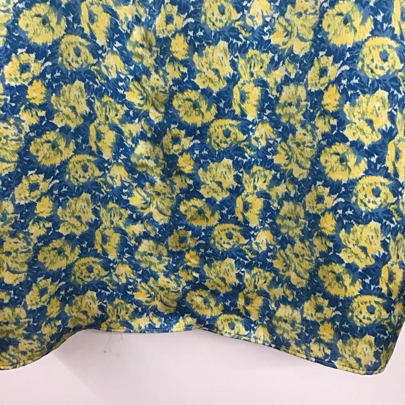 クローゼットストーリーユナイテッドアローズ closet story UNITED ARROWS ワンピース ひざ丈スカート 6926-699-0021 チュニック 花柄 青 / ブルー / X 黄 / イエロー / レディース USED 古着 中古 10138513