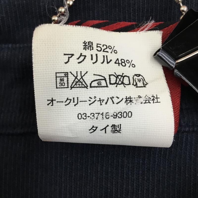 オークリー OAKLEY ポロシャツ 長袖 M ロゴ、文字 紺 / ネイビー / メンズ USED 古着 中古 10137471