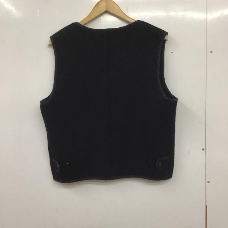 ラッツ RATS ベスト ベスト ジップアップベスト ノースリーブカットソー L ロゴ、文字 黒 / ブラック / メンズ USED 古着 中古 10139307