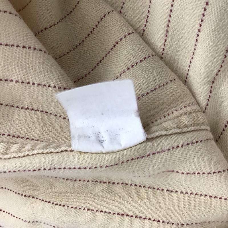 古着 USED シャツ、ブラウス 長袖 長袖シャツ カラーシャツ コカ・コーラ 長袖カットソー ストライプシャツ 古着 M ロゴ、文字 ベージュ / ベージュ /  メンズ USED 古着 中古 10110947