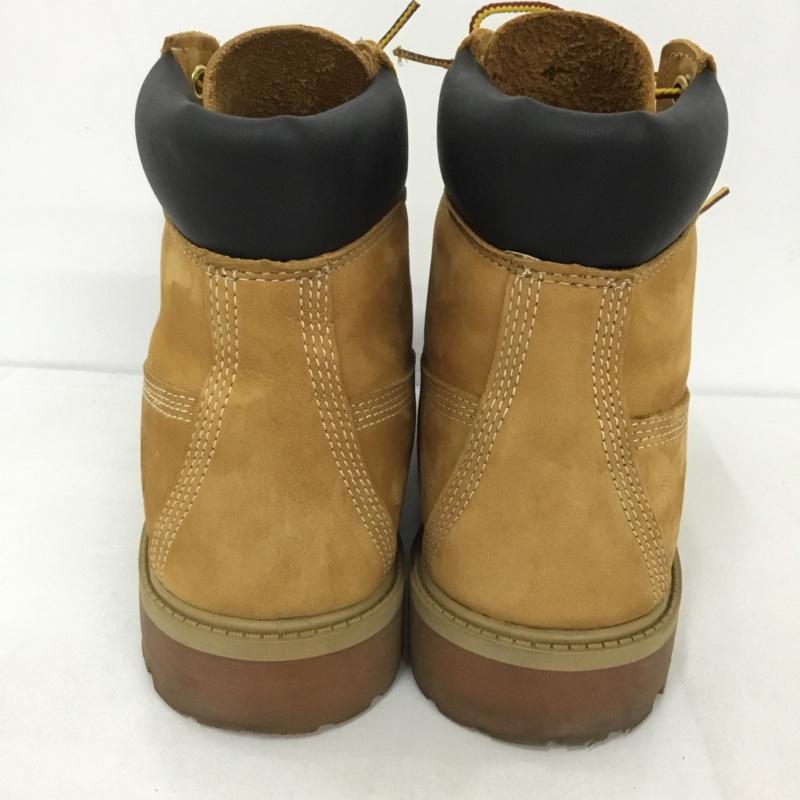 ティンバーランド Timberland ブーツ ショートブーツ 12909 6インチ プレミアム ウォータープルーフブーツ イエローブーツ 23.5cm 23.5cm ワンポイント キャメル / キャメル / レディース USED 古着 中古 10127778