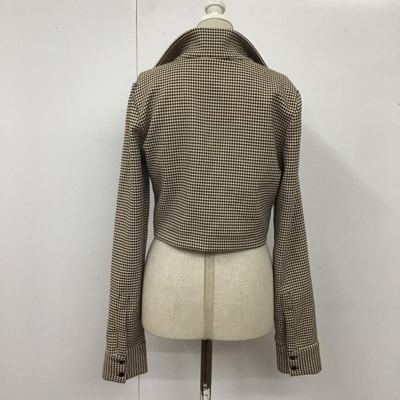ザラ ZARA シャツ、ブラウス 長袖 長袖シャツ カラーシャツ 長袖カットソー 総柄シャツ M 総柄 黒 / ブラック / X ベージュ / ベージュ / レディース USED 古着 中古 10118610