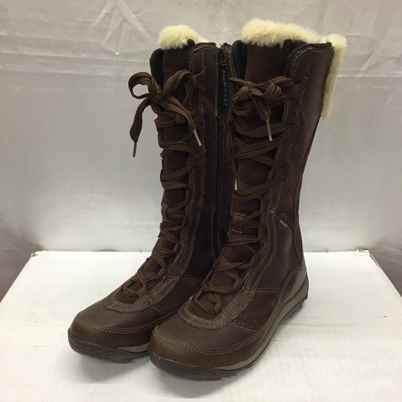 メレル MERRELL ブーツ 一般 J20258 レースアップ UK5 US:7.5 ロゴ、文字 茶 / ブラウン / レディース USED 古着 中古 10116048