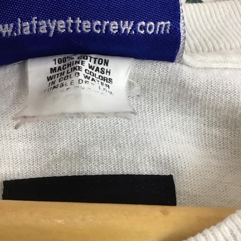 ラファイエット Lafayette Tシャツ 半袖 半袖カットソー プリントTシャツ クルーネックカットソー L ロゴ、文字 白 / ホワイト / メンズ USED 古着 中古 10146208