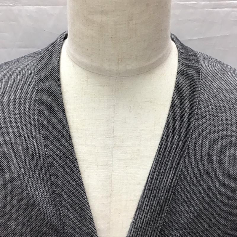 アズールバイマウジー AZUL BY MOUSSY カーディガン 長袖 長袖カーディガン 長袖カットソー ノーカラージャケット 前開カーディガン M 無地 灰 / グレー / メンズ USED 古着 中古 10113236