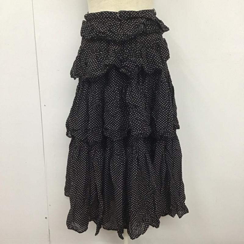 ピンクハウス PINK HOUSE セットアップ セットアップ PO141FB13 フリル ブラウス スカート ドット 黒 / ブラック / レディース USED 古着 中古 10133309