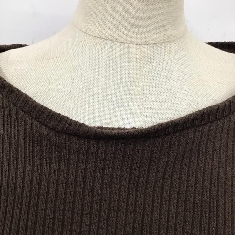 アーバンリサーチ URBAN RESEARCH カットソー 長袖 長袖カットソー クルーネックカットソー ロングスリーブカットソー FREE 無地 茶 / ブラウン / レディース USED 古着 中古 10120411