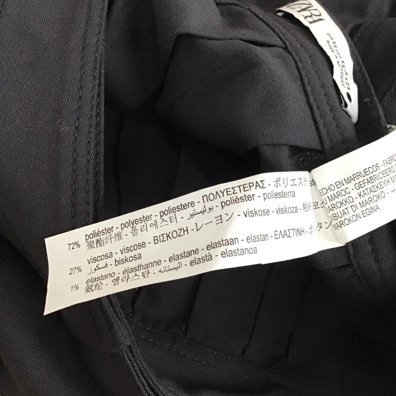 ザラ ZARA スカート ロングスカート 7967 333 802 アシンメトリー プリーツ XS 無地 紺 / ネイビー / レディース USED 古着 中古 10114778