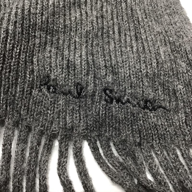 ポールスミス Paul Smith マフラー マフラー フリンジ ロゴ、文字 灰 / グレー / メンズ USED 古着 中古 10116290