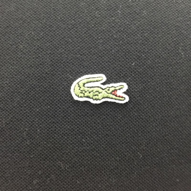 ラコステ LACOSTE ポロシャツ 半袖 半袖ポロシャツ カラーシャツ 半袖カットソー 3 ロゴ、文字 黒 / ブラック /  メンズ USED 古着 中古 10112411