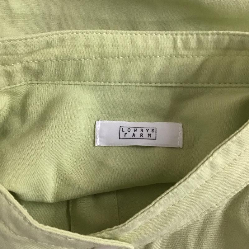 ローリーズファーム LOWRYS FARM ワンピース ひざ丈スカート シャツワンピース FREE 無地 黄緑 / イエローグリーン / レディース USED 古着 中古 10126597