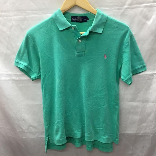 ラルフローレン RALPHLAUREN ポロシャツ 半袖 半袖カットソー プリントTシャツ クルーネックカットソー M ロゴ、文字 薄緑 / ライトグリーン /  メンズ USED 古着 中古 10113307