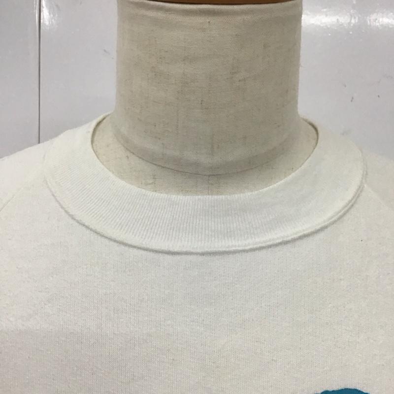 古着 USED トレーナー 長袖 スウェット裏起毛 プリント 白 / ホワイト /  メンズ USED 古着 中古 10116824