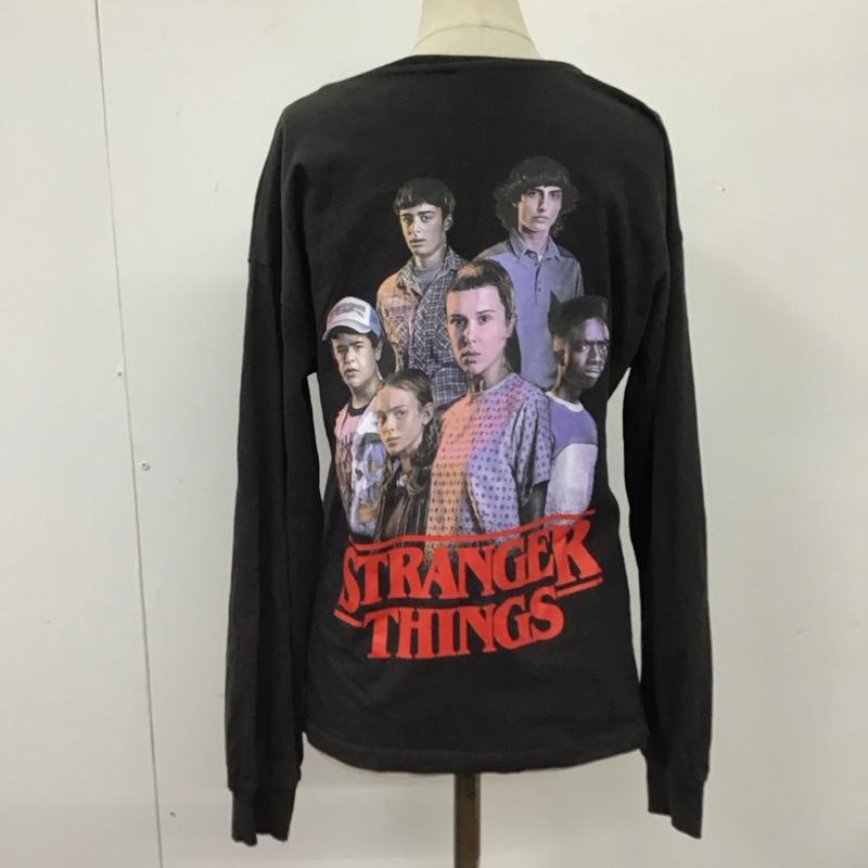ザラ ZARA カットソー 長袖 長袖カットソー クルーネックカットソー ロングスリーブカットソー プリントTシャツ プリント 黒 / ブラック / レディース USED 古着 中古 10114930