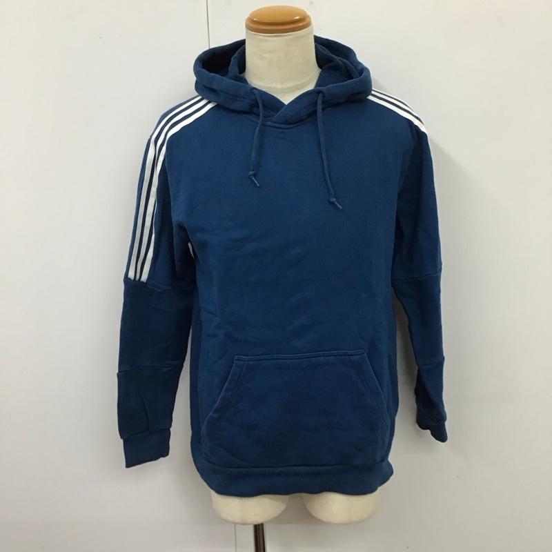 アディダス adidas パーカー 長袖 dx3851 長袖パーカー スウェット スポーツウェア ロゴ、文字 青 / ブルー / メンズ USED 古着 中古 10119495