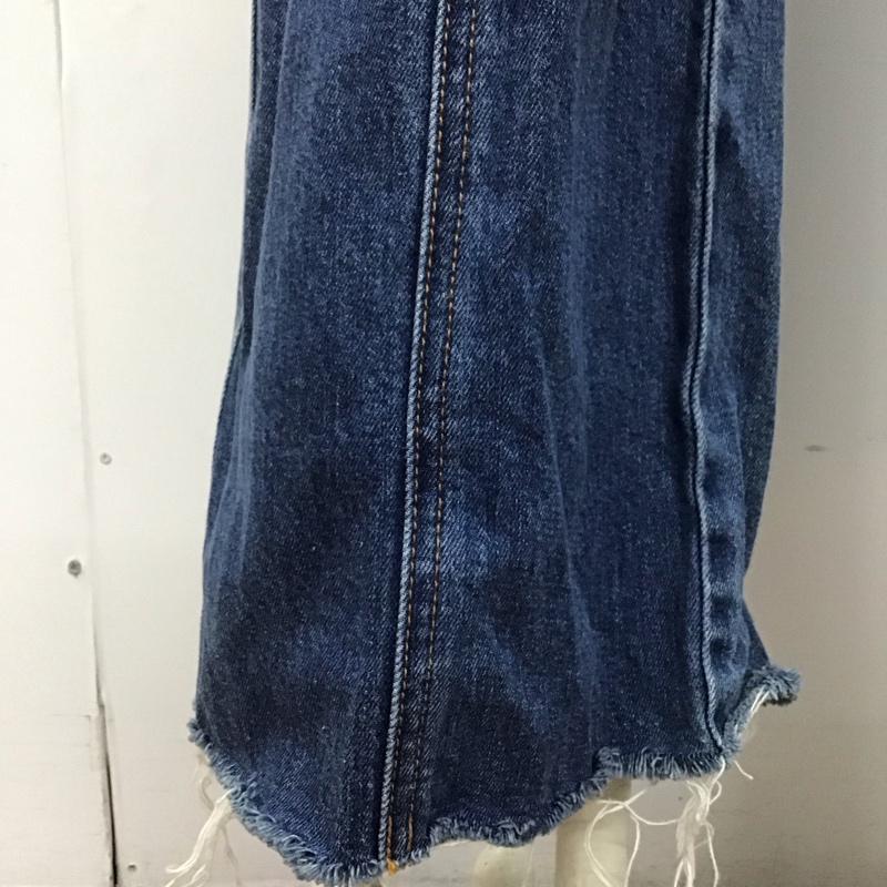 マウジー MOUSSY ワンピース・ドレス・オールインワン ワンピース・ドレス・オールインワン 010DSH12-0260 ワンショルダー デニム オールインワン 2 無地 青 / ブルー / レディース USED 古着 中古 10108604