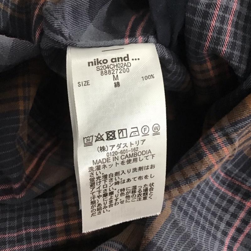 ニコアンド niko and... ワンピース ロングスカート 長袖ロングワンピース シャツワンピース フレアスカート M チェック マルチカラー / マルチカラー / レディース USED 古着 中古 10143720