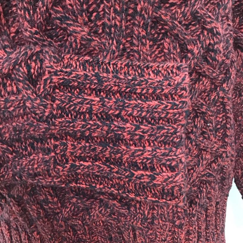 エルエルビーン L.L.Bean ニット、セーター 長袖 272203 ショールカラー M 黒 / ブラック / X 赤 / レッド / メンズ USED 古着 中古 10111229