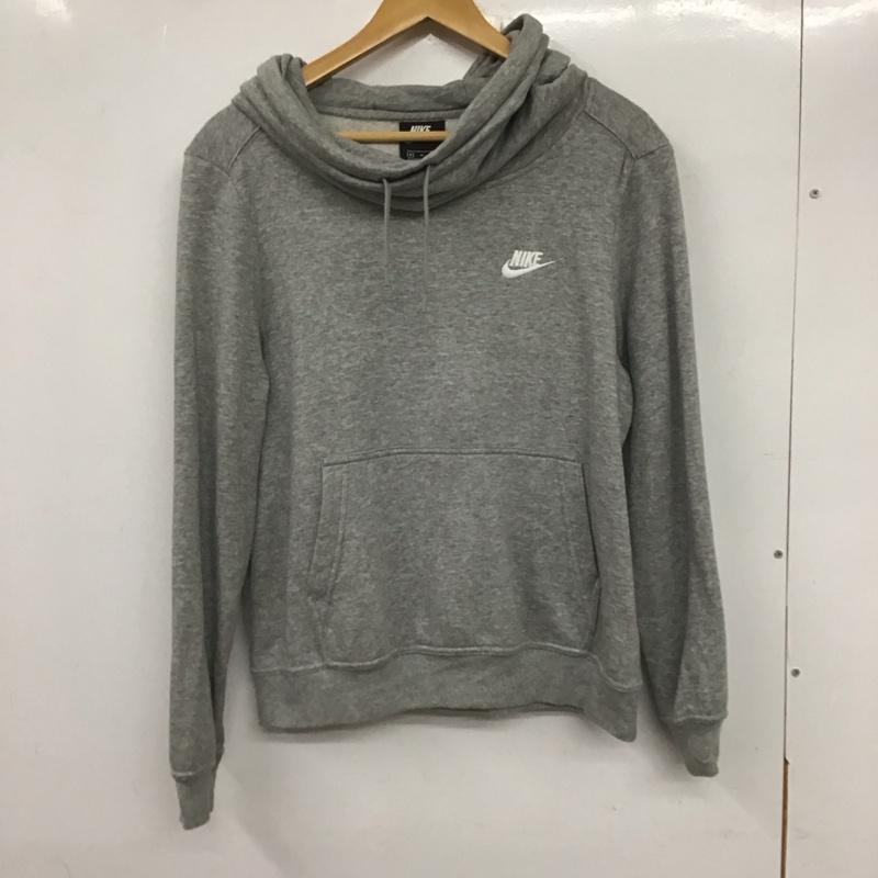 ナイキ NIKE パーカー 長袖 M 無地 灰 / グレー / レディース USED 古着 中古 10133464