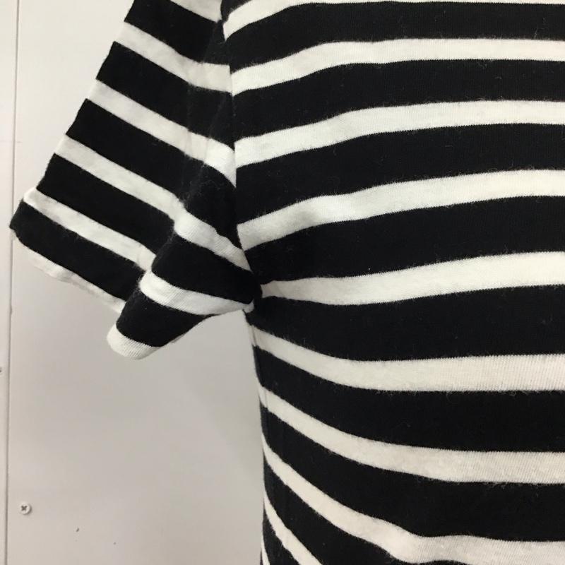 ポロラルフローレン POLO RALPH LAUREN Tシャツ 半袖 クルーネック ボーダー XS ワンポイント 白 / ホワイト / X 黒 / ブラック / レディース USED 古着 中古 10114076