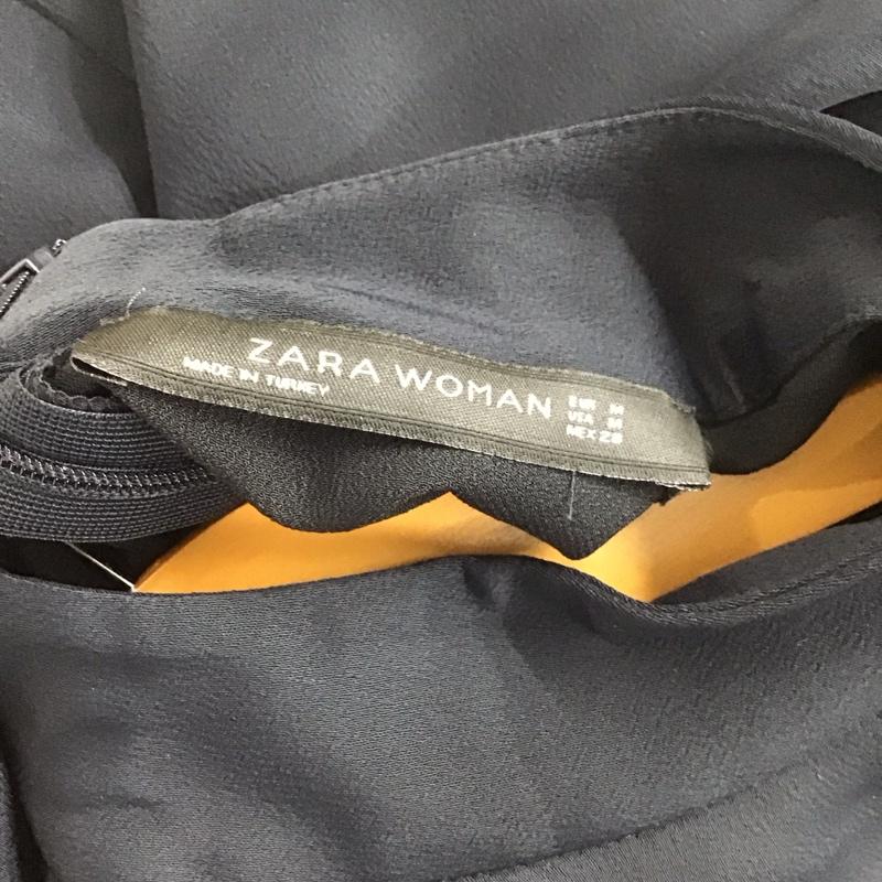 ザラウーマン ZARA WOMAN シャツ、ブラウス 長袖 長袖シャツ 無地シャツ スタンドカラーシャツ M 無地 紺 / ネイビー / レディース USED 古着 中古 10129534