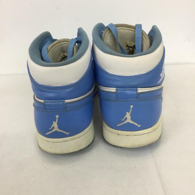 ナイキ NIKE スニーカー スニーカー 554724-106 AIR JORDAN 1 MID 28cm 28.0cm ロゴ、文字 白 / ホワイト / X 水色 / ライトブルー / メンズ USED 古着 中古 10131646