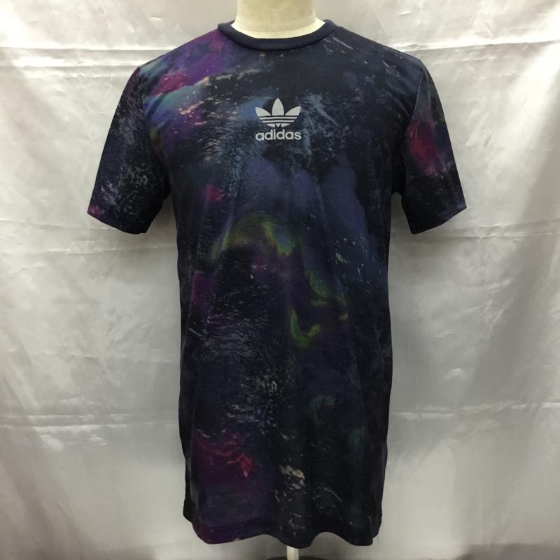 アディダスオリジナルス adidas originals Tシャツ 半袖 AJ7871 RainyLongRunningS/STee 半袖カットソー スポーツウェア クルーネックカットソー M ロゴ、文字 マルチカラー / マルチカラー / メンズ USED 古着 中古 10106584