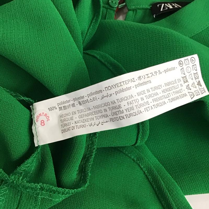 ザラ ZARA ワンピース ミニスカート M 無地 緑 / グリーン / レディース USED 古着 中古 10130874