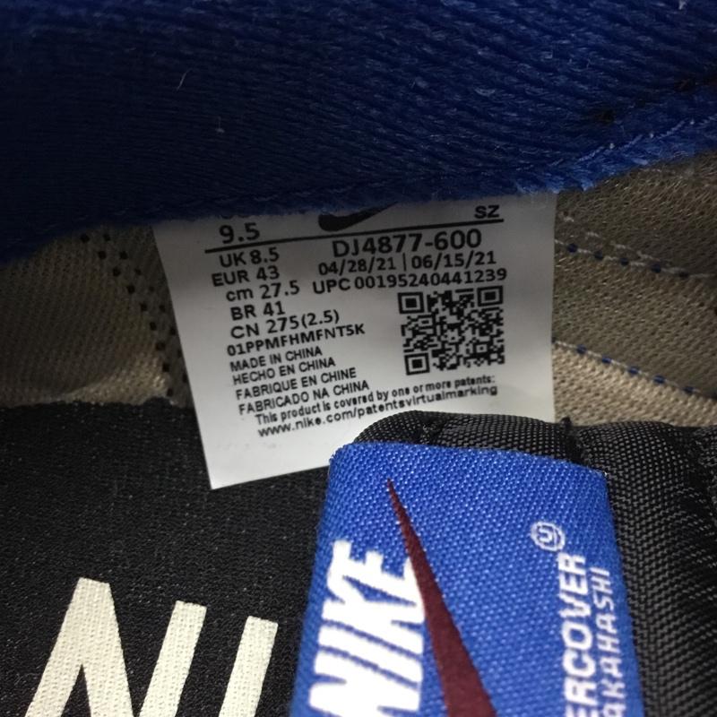 ナイキ NIKE スニーカー スニーカー DJ4877 600 LD WAFFLE SU SACAI UNDER COVER 27.5cm 箱有 27.5cm ロゴ、文字 黒 / ブラック / X 青 / ブルー / X 灰 / グレー / X 紫 / パープル / メンズ USED 古着 中古 10106459