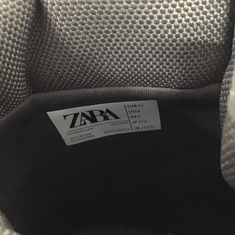 ザラ ZARA ブーツ 一般 2113 420 131 レースアップ ミリタリーブーツ 27.6cm US:10 無地 灰 / グレー / メンズ USED 古着 中古 10132546
