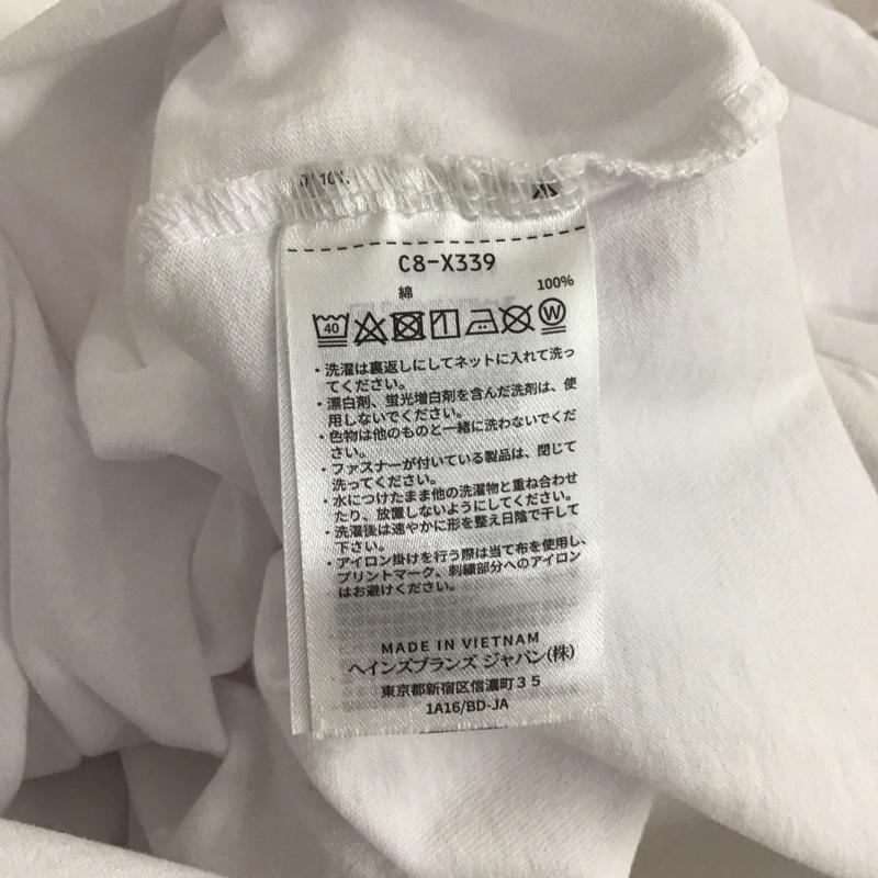 チャンピオン Champion Tシャツ 半袖 半袖カットソー プリントTシャツ クルーネックカットソー XL ロゴ、文字 白 / ホワイト / メンズ USED 古着 中古 10149608