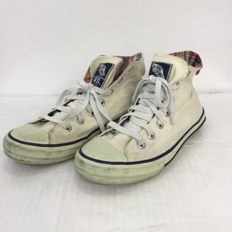 バンズ VANS スニーカー スニーカー V66L-NCK CLASSIC SKOOL HI 23.5cm 箱無 23.5cm 無地 X チェック 白 / ホワイト / レディース USED 古着 中古 10044807