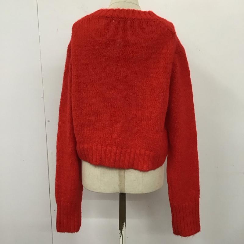 ザラ ZARA ニット、セーター 長袖 9598 189 600 ポケット付き M 無地 赤 / レッド /  レディース USED 古着 中古 10115069