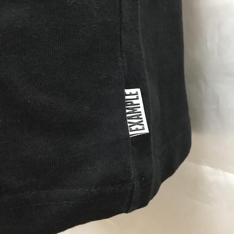 イグザンプル EXAMPLE Tシャツ 半袖 半袖カットソー プリントTシャツ クルーネックカットソー L プリント 黒 / ブラック /  メンズ USED 古着 中古 10108721