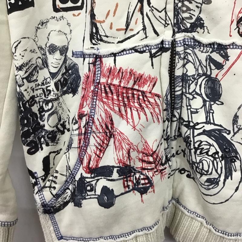 デシグアル Desigual パーカー 長袖 長袖パーカー ジップアップパーカー プリントスウェット M プリント マルチカラー / マルチカラー / メンズ USED 古着 中古 10132383