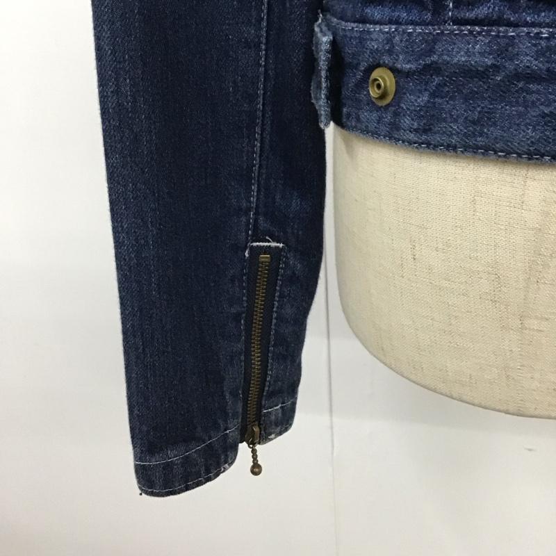 ボルコム VOLCOM ジャケット、上着 ライダース b15113jb raw ライダースジャケット デニムジャケット M ロゴ、文字 インディゴ / インディゴ / レディース USED 古着 中古 10114897
