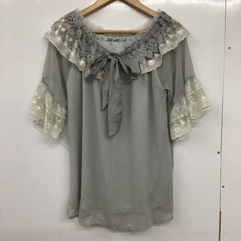 アクシーズファム axes femme カットソー 半袖 MK21X61 レイヤードフリル楊柳トップス FREE 無地 薄緑 / ライトグリーン / レディース USED 古着 中古 10133587
