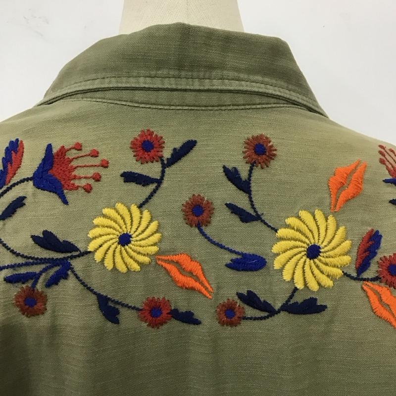 スライ SLY ジャケット、上着 ジャケット、ブレザー 0308SM10-0040 ミリタリージャケット 刺繍 FREE 花柄 カーキ / カーキ / レディース USED 古着 中古 10112038