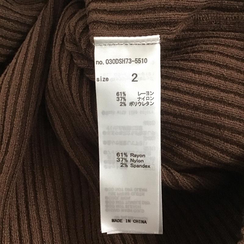 スライ SLY ワンピース ミニスカート 030DSH73-5510 CROSS NECK MINI OP 2 無地 茶 / ブラウン /  レディース USED 古着 中古 10132857